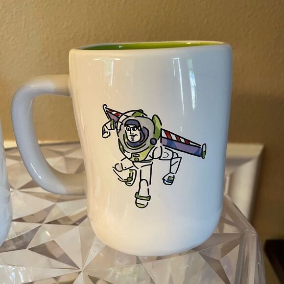 Rae Dunn Pixar Buzz Lightyear and Alien The Claw Coffee Mugs set of 2! - Picture 3 of 12